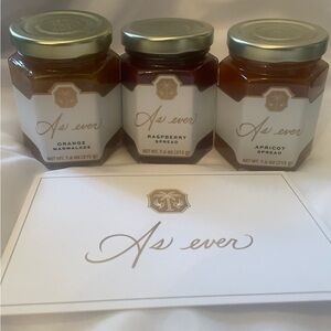 AS EVER Orange Marmalade, Raspberry & Apricot Spreads ~ Meghan Duchess Of Sussex